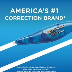 BIC Wite-Out Exact Liner Correction Tape, White, 2/Pack (50744) Online