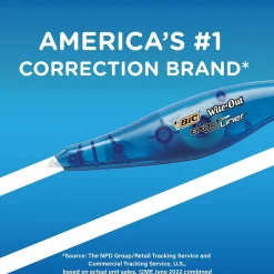BIC Wite-Out Exact Liner Correction Tape, White, 4/Pack (WOELP418) New