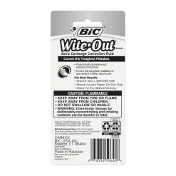 BIC Wite-Out Extra Coverage Correction Fluid, 20 ml., White (50624/WOFEC12) Sale