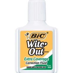 BIC Wite-Out Extra Coverage Correction Fluid, 20 ml., White (50624/WOFEC12) Sale