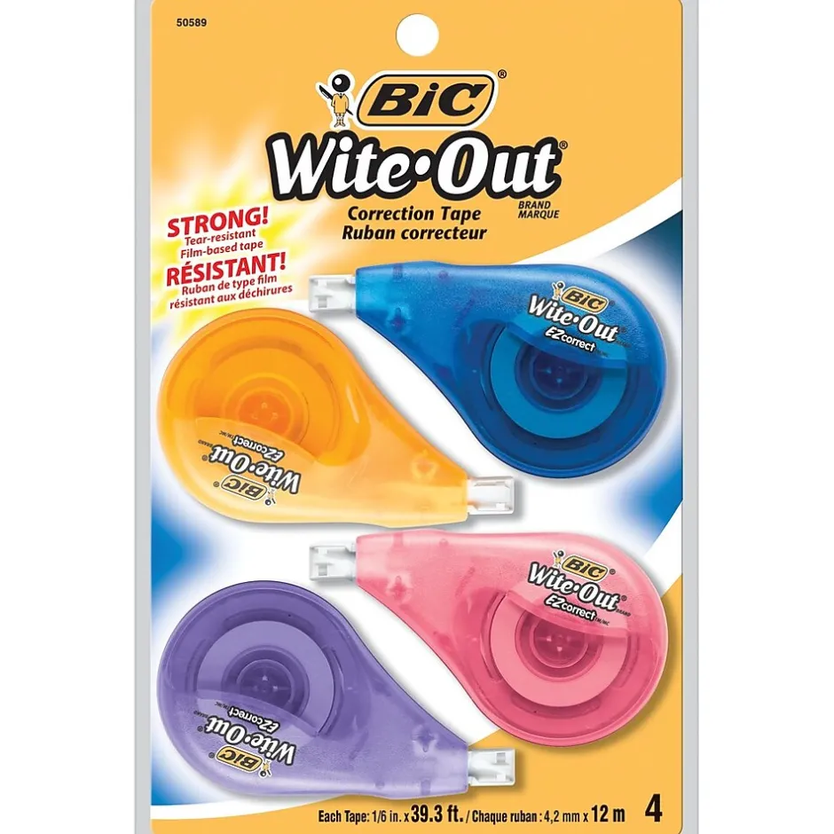 BIC Wite-Out EZ Correct Correction Tape, White, 18/Pack, 4 Packs/Carton (50589-CT) Outlet