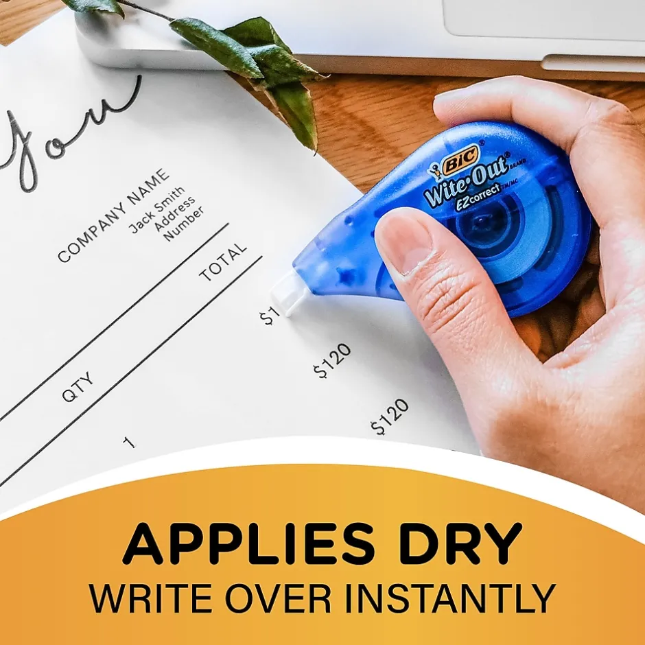 BIC Wite-Out EZ Correct Correction Tape, White, 2/Pack (50592) Online