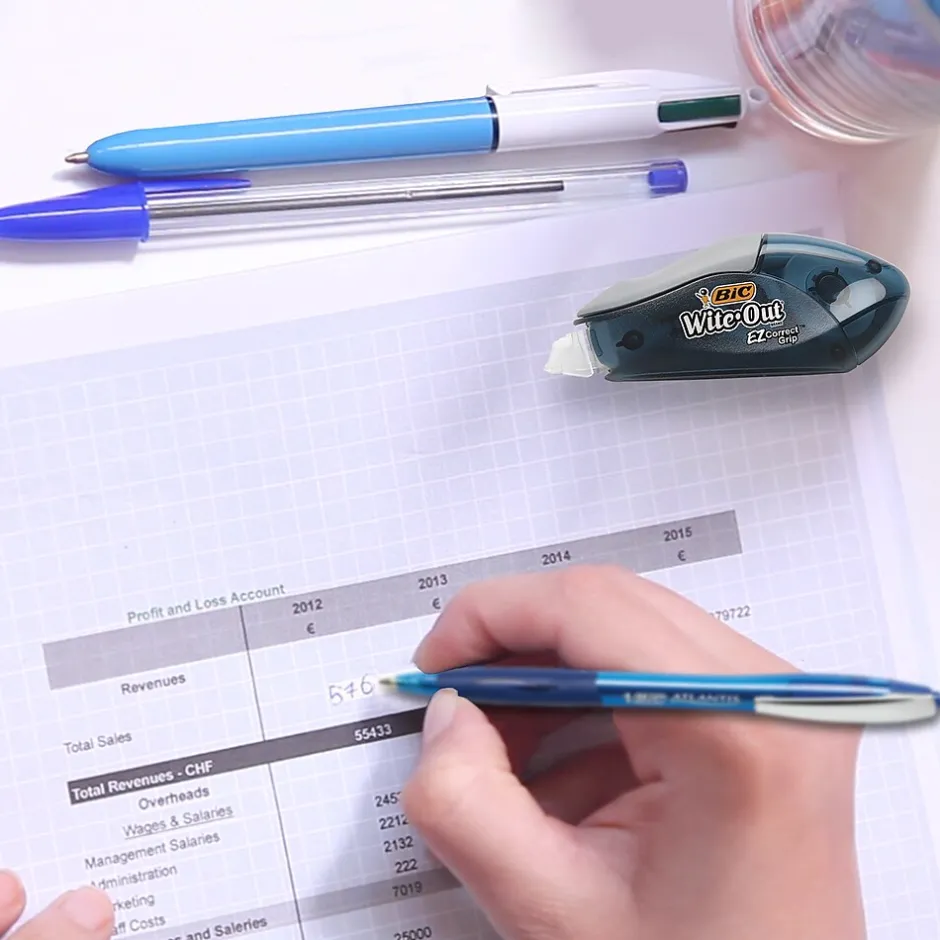 BIC Wite-Out EZ Grip Correction Tape, White, 2/Pack (WOECGP21) Best