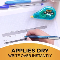 BIC Wite-Out Mini Correction Tape, White, 6/Pack (WOTMP61-WHI) Clearance