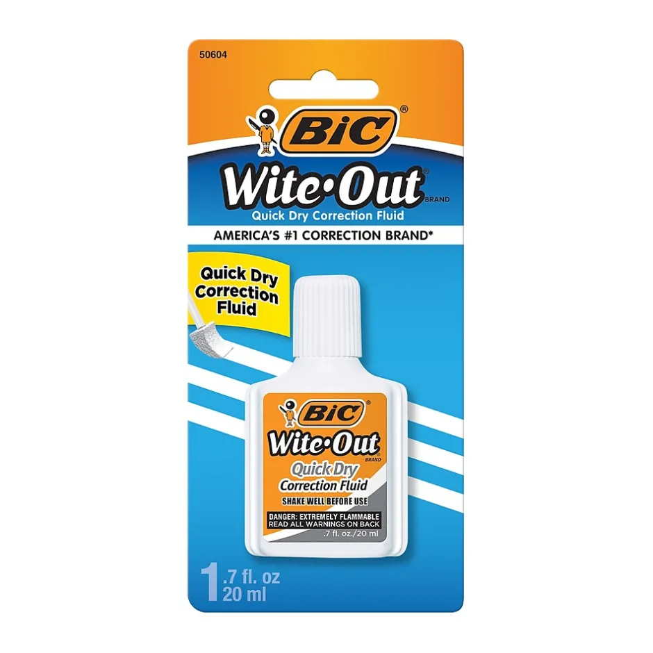 BIC Wite-Out Quick Dry Correction Fluid, 20 ml., White (50605/WOFQD12) Outlet