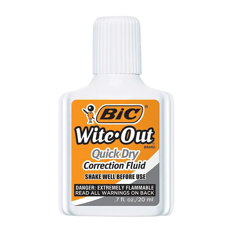 BIC Wite-Out Quick Dry Correction Fluid, 20 ml., White (50605/WOFQD12) Outlet
