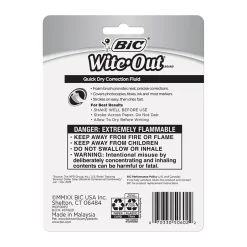 BIC Wite-Out Quick Dry Correction Fluid, 20 ml., White, 2/Pack (WOFQDP24-A-WHI)