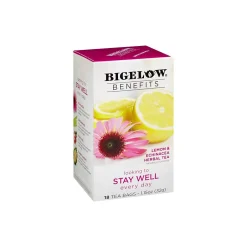 Tea<Bigelow Benefits Decaf Lemon Echinacea Tea Bags, 18/Box (01025)