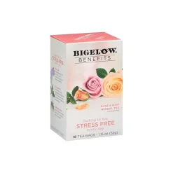 Tea<Bigelow Benefits Decaf Rose Mint Tea Bags, 18/Box (01027)
