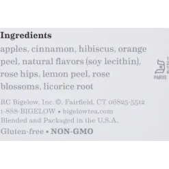 Tea<Bigelow Cinnamon Apple Herbal Tea Bags, 28/Box (11397)