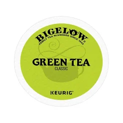 Keurig K-Cups<Bigelow Classic Green Tea, Keurig K-Cup Pod, 24 Pods/Pack, 4 Packs/Carton (6085CT)