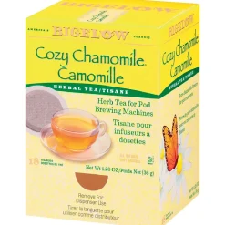Keurig K-Cups<Bigelow Cozy Chamomile Herbal Tea for Pod Brewing Machines, Caffeine Free, 18/Box (RCB10906)