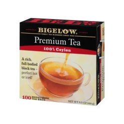 Tea<Bigelow Premium Ceylon Tea Bags, 100/Box (00351)
