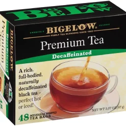 Tea<Bigelow Premium Decaf Black Tea, Decaffeinated Black Tea, 48 Tea Bags/Box (RCB00356)