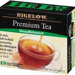 Tea<Bigelow Premium Decaf Black Tea, Decaffeinated Black Tea, 48 Tea Bags/Box (RCB00356)