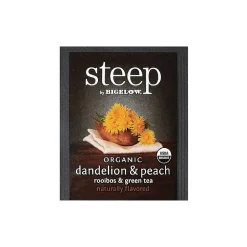 Tea<Bigelow Steep Dandelion & Peach Green & Rooibos Tea Bags, 20/Box (17715)