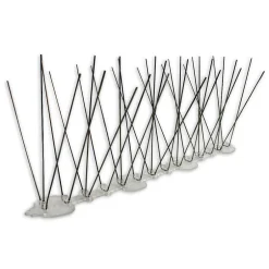 Pest Control<Bird-X Deterrent Steel Spikes, Bird Control, 8"W, 98 ft Long (ETS-98)