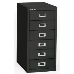 Outlet ® 6-Drawer Steel Vertical File Cabinet, Black, Letter/A4 (MD6-BK) File Cabinets
