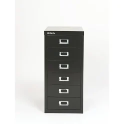 Outlet ® 6-Drawer Steel Vertical File Cabinet, Black, Letter/A4 (MD6-BK) File Cabinets