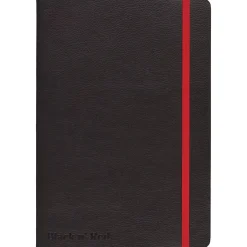 Black N' Red 1-Subject Professional Notebooks, 5.75" x 8.25", Wide Ruled, 71 Sheets, Black (400065000) New