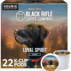 Keurig K-Cups<Black Rifle Coffee Company Loyal Spirit Coffee Keurig® K-Cup® Pods, Light Roast, 22/Box (5000384046)