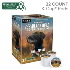 Keurig K-Cups<Black Rifle Coffee Company Loyal Spirit Coffee Keurig® K-Cup® Pods, Light Roast, 22/Box (5000384046)