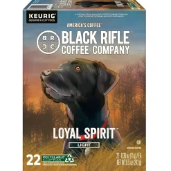 Keurig K-Cups<Black Rifle Coffee Company Loyal Spirit Coffee Keurig® K-Cup® Pods, Light Roast, 22/Box (5000384046)