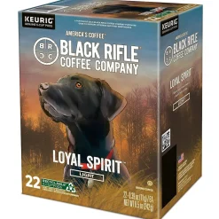 Keurig K-Cups<Black Rifle Coffee Company Loyal Spirit Coffee Keurig® K-Cup® Pods, Light Roast, 22/Box (5000384046)