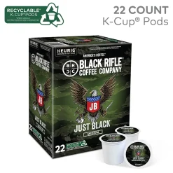 Keurig K-Cups<Black Rifle Coffee Company Just Black Coffee Keurig® K-Cup® Pods, Medium Roast, 22/Box (5000384042)