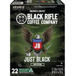 Keurig K-Cups<Black Rifle Coffee Company Just Black Coffee Keurig® K-Cup® Pods, Medium Roast, 22/Box (5000384042)