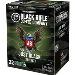 Keurig K-Cups<Black Rifle Coffee Company Just Black Coffee Keurig® K-Cup® Pods, Medium Roast, 22/Box (5000384042)