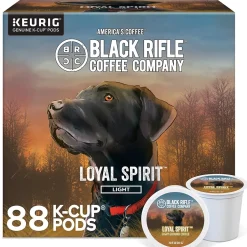 Keurig K-Cups<Black Rifle Coffee Company Loyal Spirit Coffee Keurig® K-Cup® Pods, Light Roast, 88/Carton (5000384042CT)
