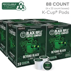 Keurig K-Cups<Black Rifle Coffee Company Beyond Black Coffee Keurig® K-Cup® Pods, Dark Roast, 88/Carton (5000384045CT)