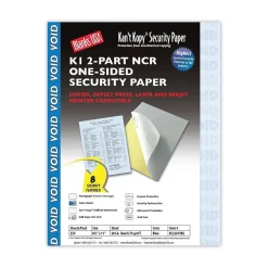 Best Kan't Kopy 8.5" x 11" Carbonless Security Paper, 20 lbs., Blue, 250 Sheets/Pack (KC22A1VBL) Security & Carbon
