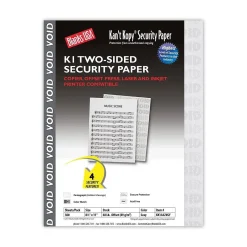 Outlet Kan't Kopy 8.5" x 11" Security Paper, 60 lbs., Gray, 500 Sheets/Ream (KK15A2VGY) Security & Carbon
