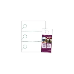 Outlet Blanks/USA® 3.67" x 8 1/2" 200 GSM Digital Polyester Door Hangers, White, 150/Pack Business Cards
