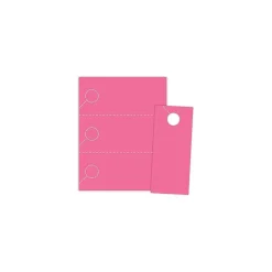 Online Blanks/USA® 3.67" x 8 1/2" 174 GSM Digital Cover Door Hangers, Pink, 1000/Pack Business Cards
