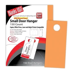 Best Blanks/USA® 3.67" x 8 1/2" 65 lbs. Digital Timberline Cover Door Hanger, Hunter's Orange, 50/Pack Business Cards