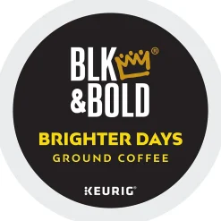 Keurig K-Cups<BLK & Bold Brighter Days Coffee Keurig K-Cup Pod, Light Roast, 80/Carton (5000372406CT)