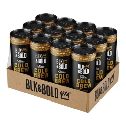 Coffee<BLK & Bold Smoove Operator Caramel Nitro Cold Brew Coffee, Dark Roast, 7.5 oz., 12/Box (006-01-0003)