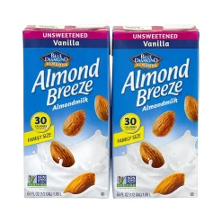Milk & Creamer<Blue Diamond Almond Breeze Unsweetened Vanilla Almondmilk, 64 fl. oz., 2/Pack (307-00081)