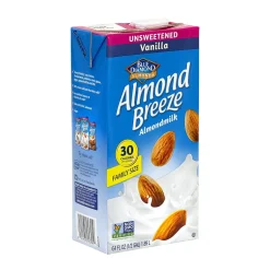 Milk & Creamer<Blue Diamond Almond Breeze Unsweetened Vanilla Almondmilk, 64 fl. oz., 2/Pack (307-00081)
