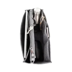 Bond Street Black Vegan Leather Tote Bag, Medium (LBG5054BS-BLACK)