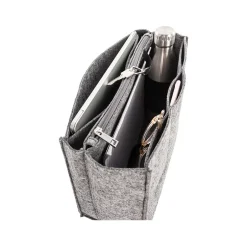 Bond Street Black Vegan Leather Tote Bag, Medium (LBG5054BS-BLACK)