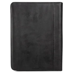 Bond Street Faux Leather Padfolio with Zipper Closure, Black (WRC5043BS-Black)