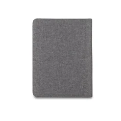 Bond Street Faux Leather Padfolio with Zipper Closure, Gray (WRC1503BS-GREY)