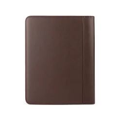 Bond Street Faux Leather Padfolio with Zipper Closure, Brown (WRC5043BS-BROWN)