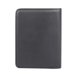 Bond Street Faux Leather Padfolio with Zipper Closure, Black (WRC1512BS-BLACK)