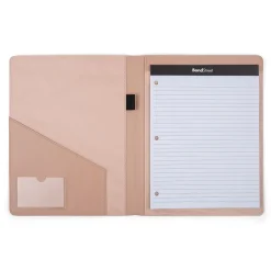 Bond Street Faux Leather Portfolio Case with Zipper Closure, Rose (WRC1511BS-ROSE)