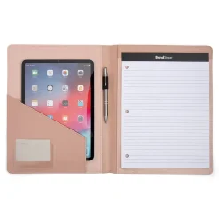 Bond Street Faux Leather Portfolio Case with Zipper Closure, Rose (WRC1511BS-ROSE)